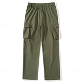 abordables Pantalons Cargo-Homme Pantalons Cargo Pantalons Pantalon tactique Pantalons de Travail Pantalon de randonnée Taille Élastique Multi-poches Poche à Rabat Uni Confort Portable Occasionnel Quotidien Extérieur Vacances