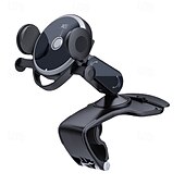 abordables Servicio de Vehículo-Soporte universal de 360° para teléfono móvil en el salpicadero de tu coche, con clip de resorte, brazo ajustable con abrazadera para teléfono móvil, soporte para smartphones de 4 a 7 pulgadas, sin