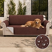 billige Sofa trekk-100% vanntett sofatrekk sofatrekk sofatrekk hvilestoltrekk for hunder, sofabeskytter sklisikkert sofatrekk for 1/2/3/4 pute sofa tilbakelent møbelbeskytter for kjæledyr, barn, hund