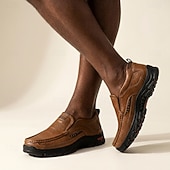 ieftine Pantofi casual slip-on-Mocasini casual maro pentru bărbați, cu vârf moale, model resort, încălțăminte confortabilă pentru călătorii și vacanțe, pentru timpul liber zilnic