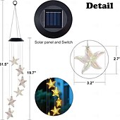 abordables Luces de paisaje-2 luces solares impermeables para exteriores con forma de estrella de mar, ideales para jardines, patios, porches y balcones. Iluminación LED ambiental decorativa para exteriores. &amp;regalo de