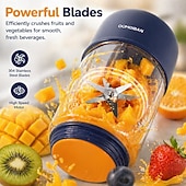 abordables Utensilios de cocina y gadgets-Exprimidor eléctrico inalámbrico de 44 oz para el hogar, ideal para electrodomésticos. &amp;Vaso para batidora de verduras, botella de zumo personal de gran capacidad para el hogar y los viajes.