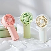 cheap Heating &amp; Cooling-Cute Mini Fan Portable Handheld Fan Lightweight Handy Fan Pocket Size Low Noise Small Electric Fan Student Gift AA Battery Cooling Portable Hand Fan for Outdoor Home