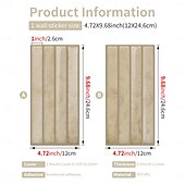 baratos Wall Stickers-20pcs 3d Self-Adhesive Wall Imitation Tile Sticker, Light Beige Decorative Pattern Removable Wall Sticker, Used For Kitchen Back Fender, Bedroom Living Room Decoration Home Wall Renovation Decorative