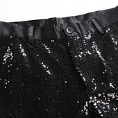 cheap Bottoms-Retro Vintage Disco 1980s Shorts Disco Sequins Fancy Dress Men's Halloween Carnival Performance Bar Adults' Shorts Summer