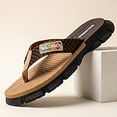 abordables Pantoufles &amp; tongs-Sandales marron pour homme, entre-doigts, tongs d'été décontractées, légères et confortables, idéales pour la plage, les vacances, les voyages, les loisirs de plein air et le quotidien par temps chaud.