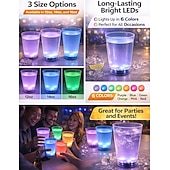 levne Dekorativní světla-1 balení LED svítících kelímků s tekutým aktivátorem, měnící barvu kelímku, zábleskové brýle, svítící ananasový kelímek na Valentýna, vánoční párty, bar, diskotéka, voda, džus, tekutý nápoj