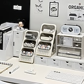 preiswerte Aufbewahrung &amp; Organisation-2 Schreibtisch-Aufbewahrungsboxen, Stiftehalter mit großem Fassungsvermögen, schräge Stiftebehälter für Schülerschreibtische, Organizer für Bürobedarf und Marker, Schreibtisch-Aufbewahrungsregale