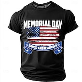  Muistopäivä Miesten Soldier T-paita Lyhythihainen T-paita 3D-tulostus Tiukka pyöreä kaula-aukko Paita Muoti Päivittäin Päivittäin Katu Rubiini Kesä Kevät Vaatetus S M L XL XXL XXXL