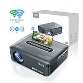 economico Proiettori-Videoproiettore intelligente con supporto nativo 1080p, decodifica 8K, sistema operativo Android 9.0, Wi-Fi dual band 5G, HDR 10+. &amp;Proiettore audio Dolby per i Mondiali di calcio del 2026, per