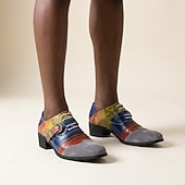 tanie Buty Oxford-męskie wielokolorowe mokasyny z klamrą, codzienne buty wizytowe, obuwie na imprezy, wesela, wieczorne wydarzenia i modne stylizacje