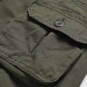 abordables Classique-Homme Pantalon cargo Shorts cargo Shorts Short décontracté Multi-poches Uni Couleur Pleine Séchage Rapide Longueur Genou Extérieur Salle de sport Entraînement Sports Sportif Noir Vert Non Elastique