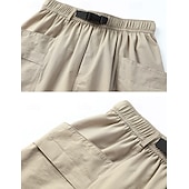 abordables Bermudas estilo casual-Hombre Pantalón Corto Cargo Pantalón corto Pantalones cortos casuales Pantalón corto deportivo Bolsillo Cintura elástica Puro Plano Comodidad Secado rápido Longitud de la rodilla Exterior Gimnasia