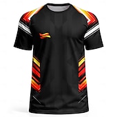  Camiseta de futebol masculina estilo alemão, com estampa geométrica, ideal para o verão, manga curta, proteção solar UPF 50, secagem rápida, tecido de malha respirável, modelo 2026, perfeita para