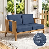 voordelige Patio Kussenshoes-4 stuks stretch kussenhoezen voor buiten, 100% waterdicht, vervangende hoezen voor tuinbanken en -sofa's, wasbare en herbruikbare meubelbeschermers.