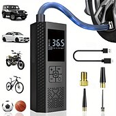 halpa Ilmapumput-kannettava ilmakompressori autonrenkaille, langaton rengastäyttölaite digitaalisella LCD-näytöllä, 150 psi:n sähköinen ilmapumppu, automaattinen sammutus, ladattava USB-C-kaapeli autoon,