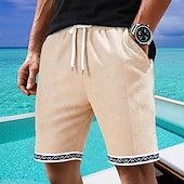economico Pantaloncini casual-Per uomo Pantaloncini Waffle Shorts Pantaloncini Estivi Shorts da Spiaggia Pantaloncini casual Tasca Elastico in vita Semplice Testurizzato Comodità Traspirante Corto Casuale All'aperto Spiaggia