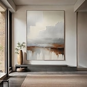 halpa Pinturas abstractas-oil painting handmade Beige Abstract Wall Art Beige white Abstract Painting Large Beige Minimalist Wall Art Wabi-sabi Canvas Painting Modern Textured Oil Painting