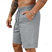 voordelige Casual korte broek-Voor heren Korte broek Casual korte broek Atletische korte broek Zak Elastische taille Effen Comfort Sneldrogend Knielengte Buiten Vakantie Modieus Streetwear blauw Zwart Inelastisch