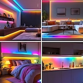 cheap Plug Strip Lights-24V WS2811 RGB IC COB LED Strip Lights 16.4ft (1 Roll ) 65.6ft (2 Rolls of 32.8ft) Chasing LED Light Strip with 338 Remote Controller Models and Power Supply for Bedroom Living Room Gaming Parties