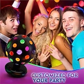 abordables Éclairage de scène-Projecteur LED rotatif à 360° pour scène disco, alimentation USB, idéal pour les DJ et les festivals. &amp;veilleuse décorative pour chambre, 1 pièce