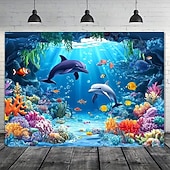 voordelige Wandtapijten-Onderwaterwereld, kleurrijke tropische vissen, koraalrif, zonlicht, blauw water, natuur, wandtapijt, achtergrond voor slaapkamer, woonkamer, kinderkamer, huisdecoratie, muurkunst