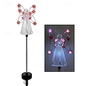 cheap Pathway Lights &amp; Lanterns-Solar Angel Garden Stake Lights, Angel Solar Lights Outdoor Garden, Eternal Light Angel with 7 LEDs for Cemetery Grave Decorations, Memorial Gift, Christmas Yard Art, Sympathy Gifts
