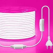 economico Strisce luminose a spina-Striscia LED COB impermeabile per esterni da 2-40 metri - luce bianca calda naturale, luce rossa, luce blu, luce verde, luce gialla, luce rosa, luce viola con cavo di commutazione da 1,5 m,