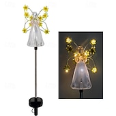 cheap Pathway Lights &amp; Lanterns-Solar Angel Garden Stake Lights, Angel Solar Lights Outdoor Garden, Eternal Light Angel with 7 LEDs for Cemetery Grave Decorations, Memorial Gift, Christmas Yard Art, Sympathy Gifts