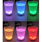 levne Dekorativní světla-1 balení LED svítících kelímků s tekutým aktivátorem, měnící barvu kelímku, zábleskové brýle, svítící ananasový kelímek na Valentýna, vánoční párty, bar, diskotéka, voda, džus, tekutý nápoj