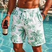 cheap Tropical Plants &amp; Flowers-Men's Coconut Tree Gradient Color Tropical Plants Swim Trunks Bathing Suits Swim Shorts Board Shorts Mid Waist Hawaiian Outdoor Vacation Dailywear Side Pockets Mesh Lining Elastic Drawstring Waist