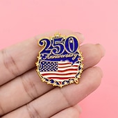 cheap U.S. 250th Anniversary-4pcs U.S. 250th Anniversary Enamel Pins Patriotic Metal Badge Set, Cartoon USA Flag, Statue of Liberty &amp; Bald Eagle, Creative Collectible Accessories for Clothing &amp; Gifts
