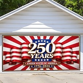 cheap 250th Anniversary-U.S. 250th Anniversary USA Garage Door Cover Patriotic Decoration for Independence Day, Perfect for Outdoor Celebration and Holiday Decor