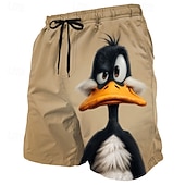 voordelige Dieren &amp; Vogels-Voor heren Grappig Eend tekenfilm dieren Lange zwembroeken Badpakken Zwembroeken Boardshorts Medium Taille Hawaii Strandvakantie Zijzakken Mesh voering Elastische tailleband met trekkoord Ontwerper