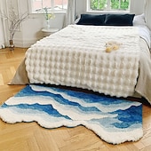 cheap Area Rugs-Velvet Area Rug Bedroom Bedside Carpet Room Window Seat Mat Sofa Coffee Table Blanket Luxury Living Room Floor Mat