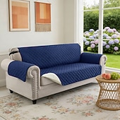 olcso Kanapé huzat-vízálló, megfordítható kanapéhuzat 3 párnára, háziállatbarát kanapéhuzat kutyáknak, mosható bútorvédő huzat csúszásgátló rugalmas pánttal