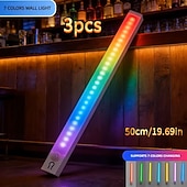 levne senzorová noční světla-3ks rgb atmosférické osvětlení skříňky nabíjecí magnetická indukční LED pohybový senzor noční světlo bezdrátové osvětlení skříňky šatní skříně ložnice není třeba vrtat otvory ani pokládat dráty snadná