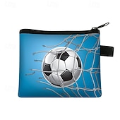 abordables Partido Mundial de Fútbol 2026-Paquete de 9 monederos de fútbol para niños, mini estuches con cremallera para llaves, monedas y auriculares, ideales para rellenar bolsas de regalos para fiestas temáticas deportivas y como obsequio