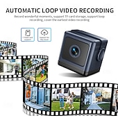 voordelige IP-netwerkcamera's voor binnen-Mini wifi-beveiligingscamera, kleine draadloze verborgen camera voor huisbeveiliging, 1080p HD-babyfoon met nachtzicht &amp;Bewegingsdetectie, draagbare minicamera met app-bediening voor baby- en