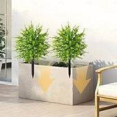 levne Umělé rostliny a zeleň-Umělý eukalyptus, 20palcový umělý eukalyptus s bodcem do země, realistická zeleň pro interiér/exteriér domu, terasy, zahrady a dekorace na fotografování.