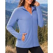baratos Casacos impermeáveis-Mulheres Jaqueta Corta-Vento Jaqueta Softshell Jaqueta de Trilha Ao ar livre Proteção Solar Secagem Rápida Leve Respirável Roupas de caminhada Roupas de caminhada Verão Primavera Jaqueta Alpinismo