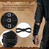 halpa Asusteet-Setti Keskiaika Renessanssi Aseet ja haarniskat Asut Hieno puku Soturi Viikingit Naamiaispuku Miesten Viikinki Halloween Karnevaali Suoritus LARP Ren Faire Aikuisten Kesä Kevät Kaikki vuodenajat
