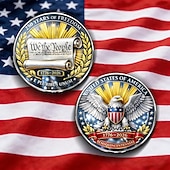 abordables U.S. 250-årsjubileum-U.S. 250th Anniversary Commemorative Coin 1776-2026, Semiquincentennial Patriotic Collectible, We the People &amp; Bald Eagle Design, Historical Gift for Independence Celebration