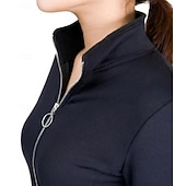 preiswerte Eiskunstlaufjacken &amp; -westen-Fleecejacke fürs Eiskunstlaufen Damen Mädchen Eislaufen Jacke Shirt Schwarz Daumenloch elastisch Ausbildung Wettbewerb Eiskunstlaufkleidung warm Langarm Eislaufen Eiskundstlauf