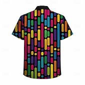  Ρετρό / Βίντατζ Χίπισσα Δεκαετία '70 Πουκάμισο Κοντά μανίκια Χίπισσα Ρετρό Φανταχτερή Φόρεμα Ανδρικά μουσικό φεστιβάλ Πάρτι Καθημερινά Ρούχα Ενηλίκων Πουκάμισο Ανοιξη καλοκαίρι