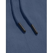 tanie Casualowa koszulka Henley-Męskie Koszula bawełniano-lniana Podkoszulek Koszula Henley Koszulka z długim rękawem Długi rękaw Kaptur Wiosna Jesień Równina Moda Moda miejska Codzienny Ściągana na sznurek Guziki Codzienny Urlop
