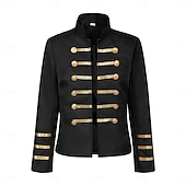 economico Capispalla-Medievale Rinascimento Cappotto Lunghe Gentildonna Nobildonna Tinta unica Aderente &amp; Svasato Costume Per donna Reale Halloween Carnevale Fiera Rinascimentale LARP Adulti Cappotto