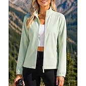 cheap Outdoor Jackets-Women's Windbreaker Softshell Jacket Hiking Jacket Outdoor Sun Protection Quick Dry Lightweight Breathable Hiking Outfits Hiking Clothes Summer Spring Jacket Climbing Camping / Hiking / Caving Solid