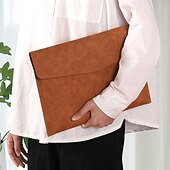 cheap Card Holders &amp; Cases-2 Pack Slim Laptop Sleeve, Professional PU Leather Envelope Cover for 13-13.3 Inch MacBook Air, iPad Pro, Waterproof Scratch-Resistant Notebook Case, Elegant Computer Portfolio Bag