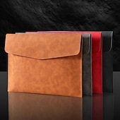 cheap Card Holders &amp; Cases-2 Pack Slim Laptop Sleeve, Professional PU Leather Envelope Cover for 13-13.3 Inch MacBook Air, iPad Pro, Waterproof Scratch-Resistant Notebook Case, Elegant Computer Portfolio Bag